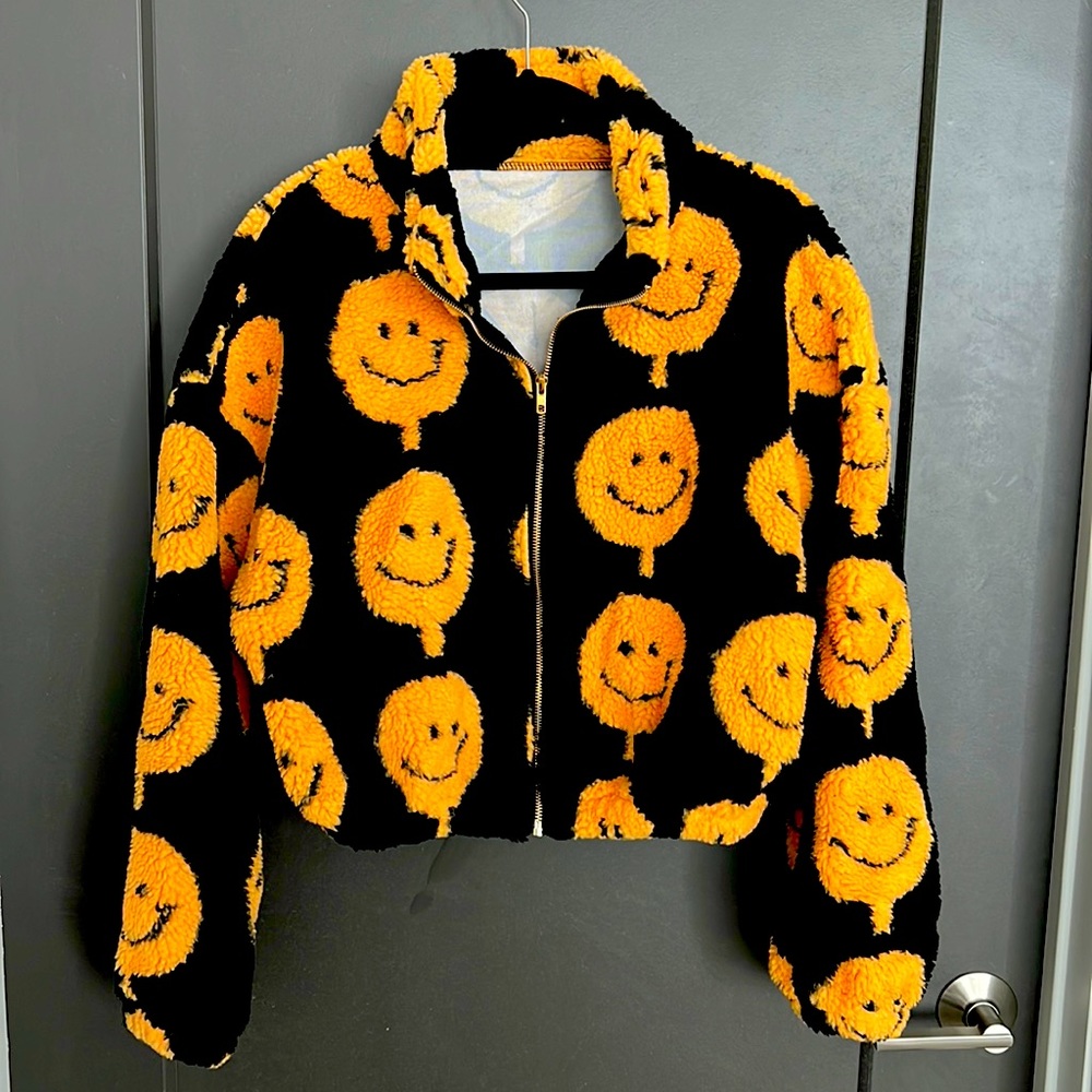 Cropped fleece jacket